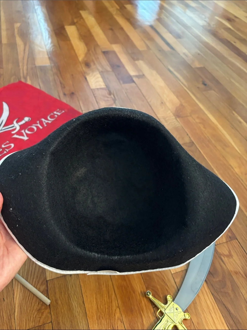 Kids Black Pirate Hat with Skull Emblem